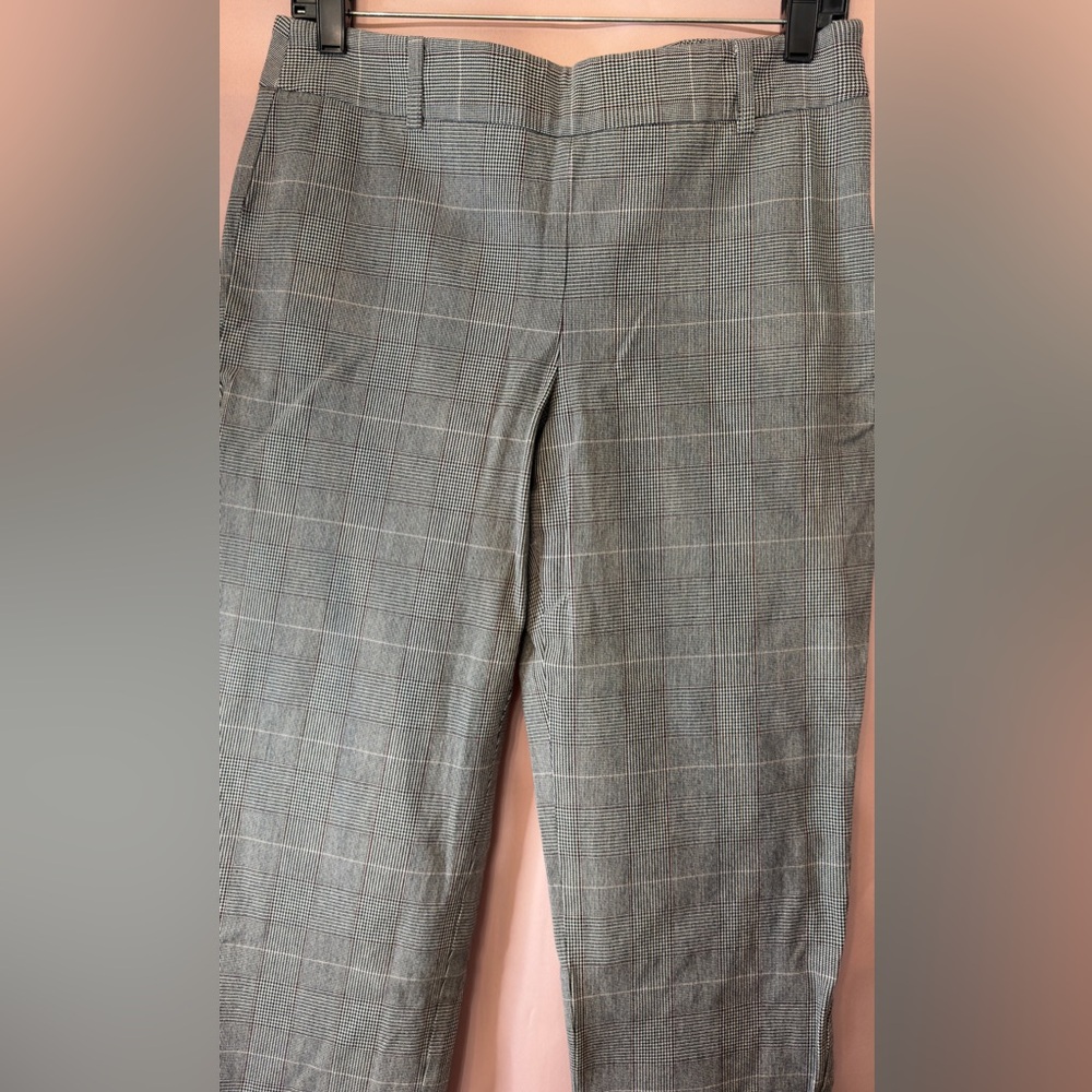 Talbots Classic Gray Ankle Plaid Women's Pants - Picture 12 of 12
